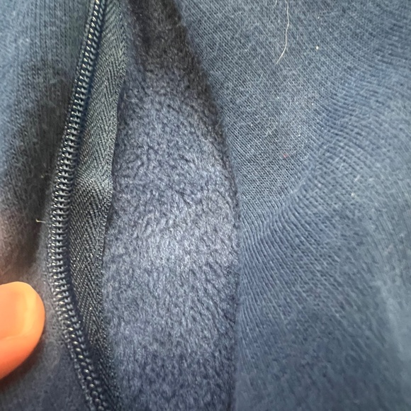 Athleta Cozy Karm Asym Pullover Fleece Navy Blue Sz 2X Cozy Soft Sweatshirt - Picture 4 of 13